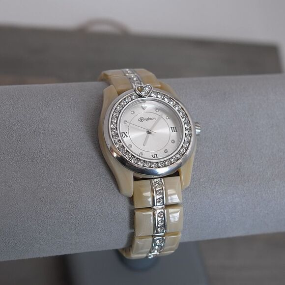 Brighton DANA POINT Ladies Watch Beige Silver Plated Works  display picture 1